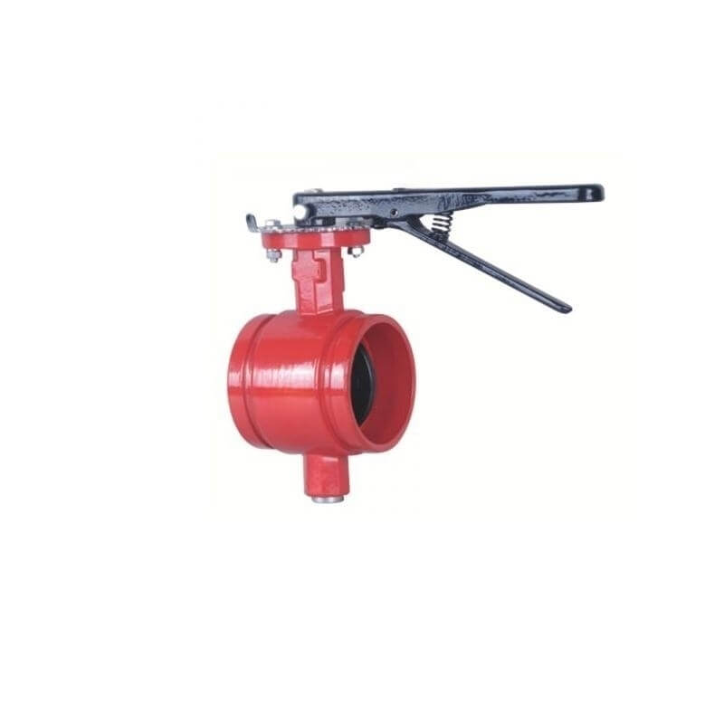4” TONTR Plastic coating (multi-color optional) Handle groove butterfly valve