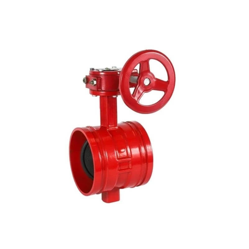 Tontr 16“ Grooved End Ductile Iron Turbine Butterfly Valve 