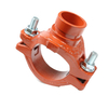 FM UL tontr Brand Ductile Iron Grooved Mechanical Tee