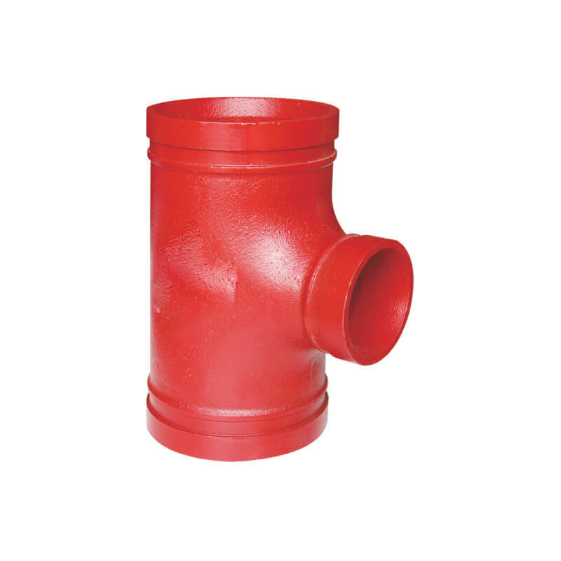 Tontr Single Grooved Reducing Tee Painted/Galvanized End