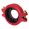 Tontr Reducing Coupling Ductile Iron 3 in X 2 in Fitting Pipe Grooved Class 150 Orange/Red