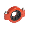 Tontr Reducing Coupling Ductile Iron 3 in X 2 in Fitting Pipe Grooved Class 150 Orange/Red
