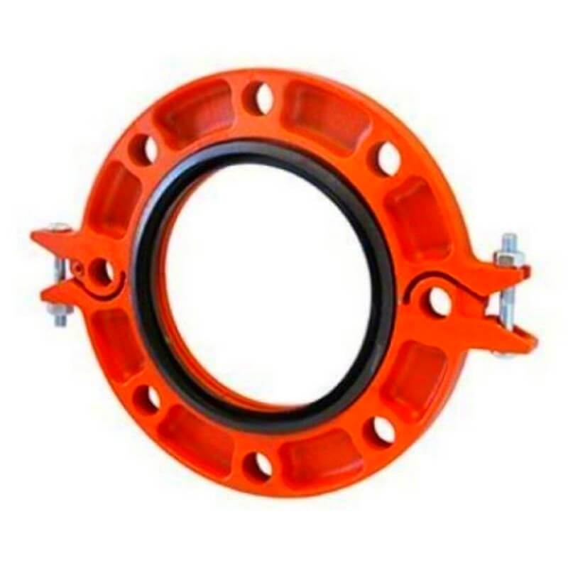 Ductile Iron Grooved Pipe Fitting Connector Split Flange for Fire Fighting