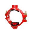 FM/UL Ductile Iron Grooved Pipe Fitting Mechanical Cross Grooved 